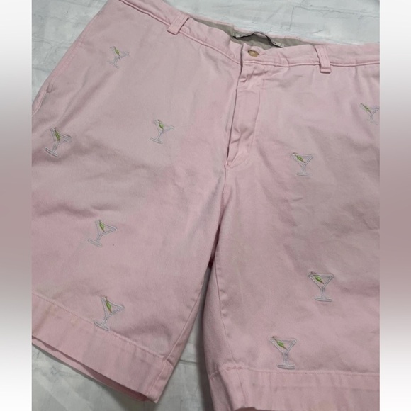 Men’s Pink Martini Washed Stoned & Beaten Shorts Size 36 Chino Classic Party - Picture 8 of 16